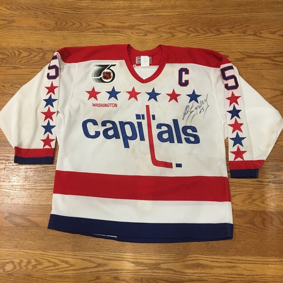 CCM Other - Vntg Washington Capitals Langway Signed Jersey